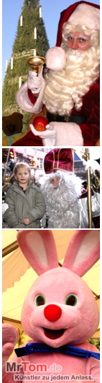 TOP Kostüme und Darsteller: Weihnachtsmänner • Nikoläuse • Osterhasen...
